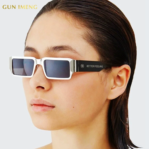 Xiaohongshu ins, та же самая модель лучшая ощущение металлической квадратной нишевые солнцезащитные очки женские поляризованные солнцезащитные очки