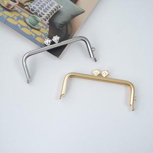 花姑娘12cm方形可爱小手掌口金配件 DIY口金配件零钱口金包无孔款