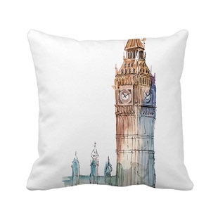 英国伦敦泰晤士河畔大本钟报时钟 抱枕靠枕沙发靠垫双面含芯礼物