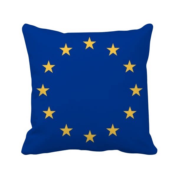 欧盟国旗欧洲国家象征符号图案 方形抱枕靠枕沙发靠垫双面含芯礼