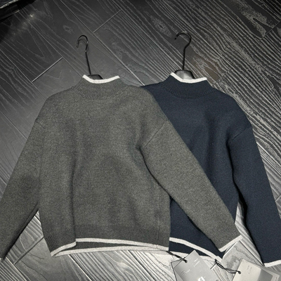 男童加绒半高领毛衣套头针织衫