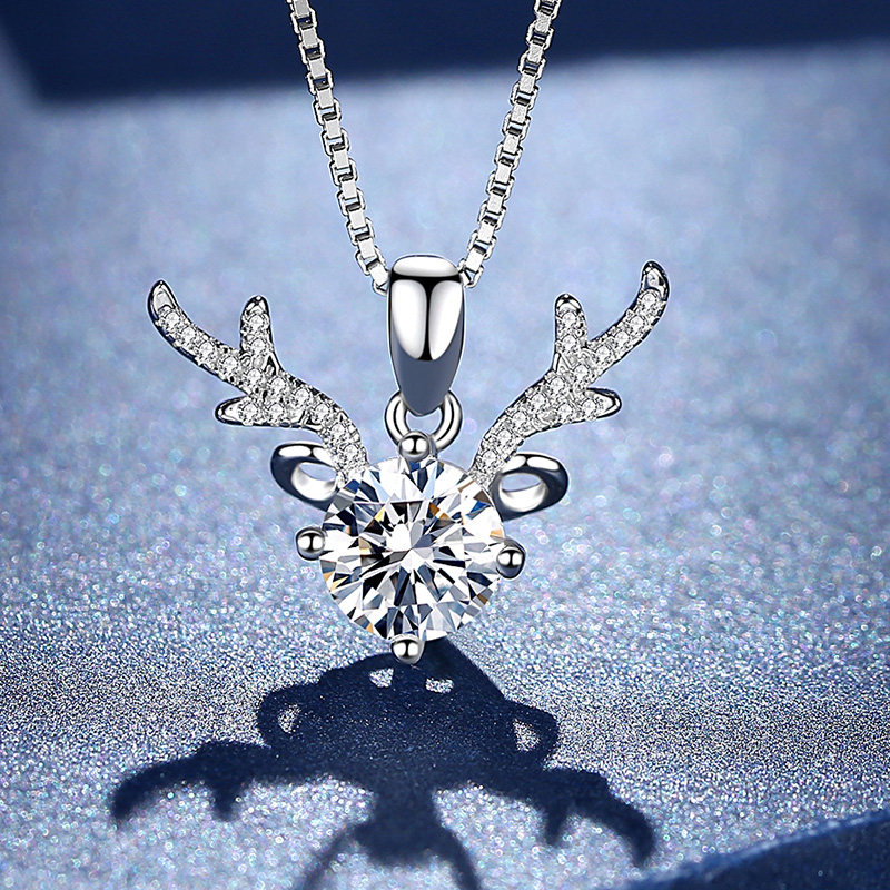 诗美洛正品一路有你项链女纯银时尚个性小众设计感百搭简约锁骨链