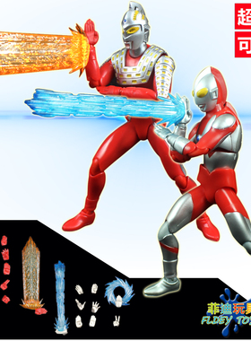 赛罗奥特战士关节可动泰罗赛文初代披风奥曼欧布宇宙超人玩具模型