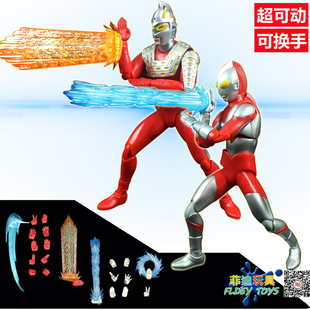 赛罗奥特战士关节可动泰罗赛文初代披风奥曼欧布宇宙超人玩具模型