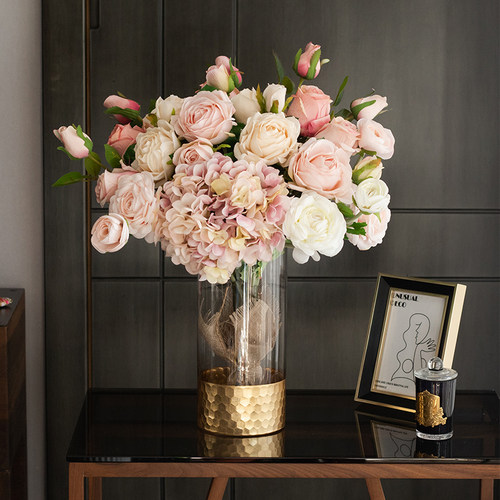 南十字星欧式绣球客厅摆件假花