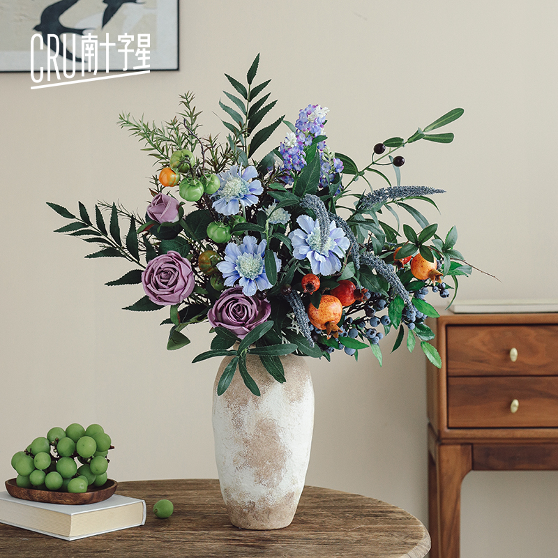 南十字星 蓝色高级感法式仿真花束摆件森系假花摆设客厅餐桌装饰