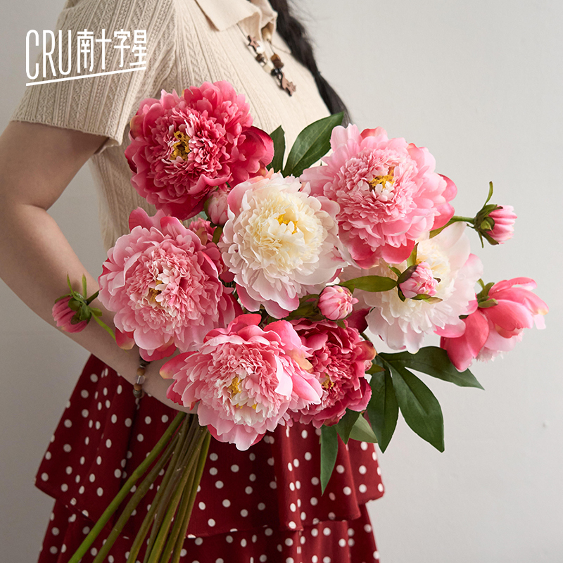 牡丹花仿真花客厅餐桌装饰花艺