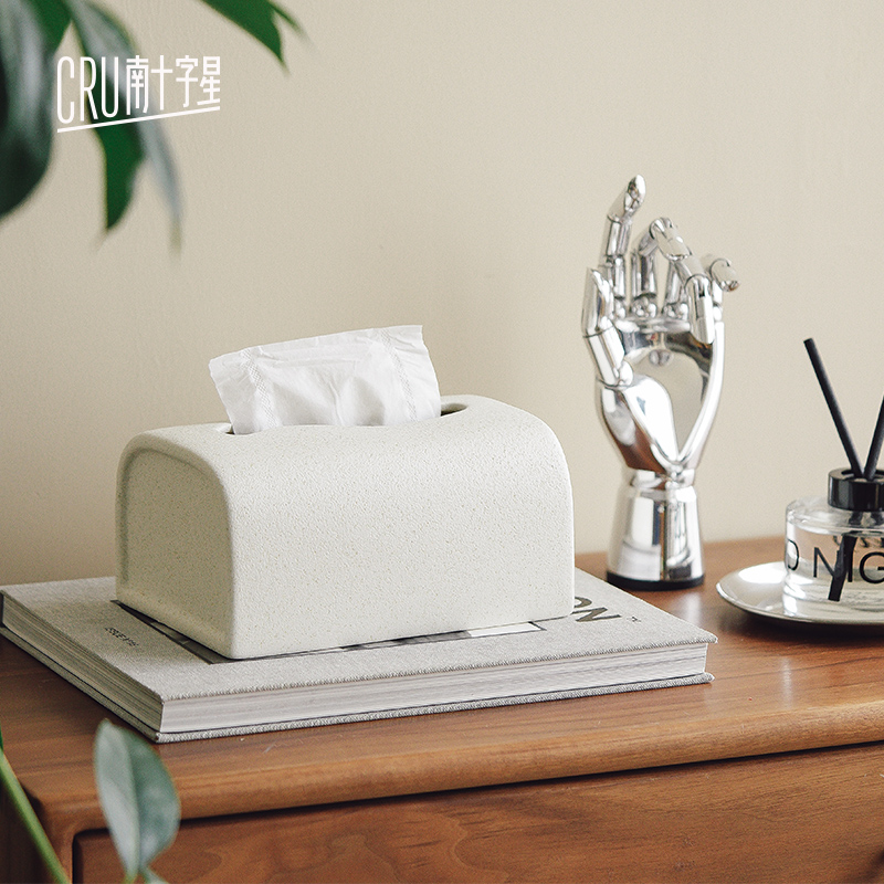 南十字星 高级感陶瓷纸巾盒收纳摆件简约客厅茶几玄关装饰抽纸盒