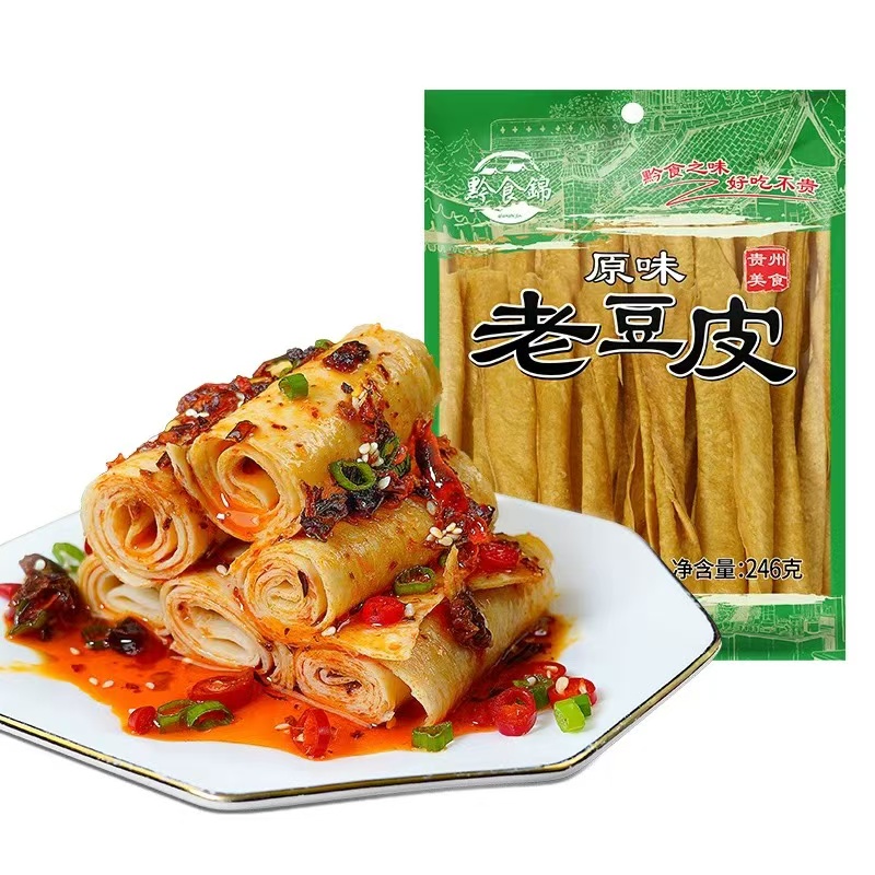 老豆腐皮贵州特产手工老式豆皮自然晾晒火锅蛋白素肉凉拌豆皮
