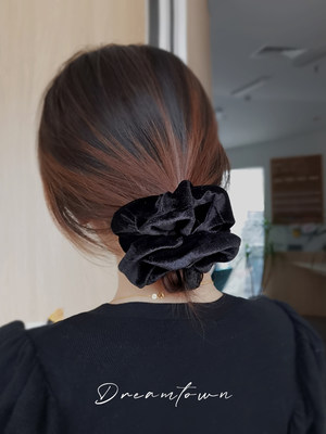 Dreamtown高级复古丝绒法式发圈