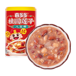 喜多多桂圆莲子八宝粥罐头速食粥280g*4罐速食营养早餐粥即食
