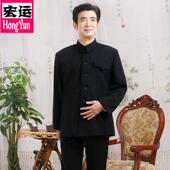 中老年男中山装 演出服表演服 爸爸爷爷装 套装 民族服饰中山服军便装