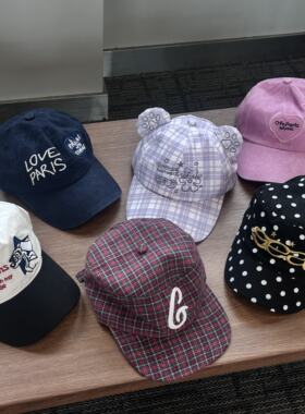 女性小众刺绣弯檐鸭舌帽中古风