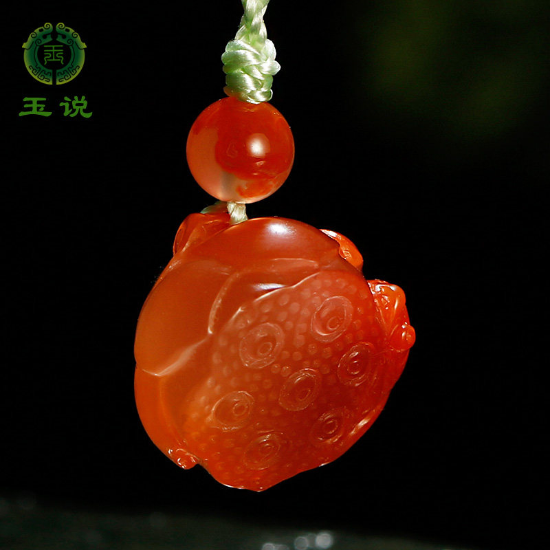 南红玛瑙金鱼莲蓬手机坠