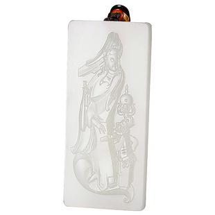 玉说新疆和田玉籽料观音吊坠男款玉坠洒金皮玉石项链福报观音玉牌