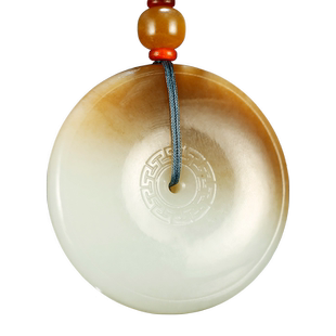 玉说和田玉糖羊脂白玉平安扣吊坠男女款玉坠玉佩怀古玉璧玉石挂件