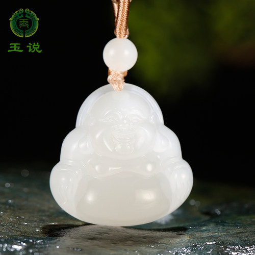和田玉佛公吊坠女款玉坠高冰