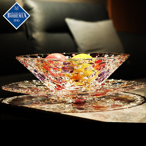 捷克进口BOHEMIA水晶玻璃果盘