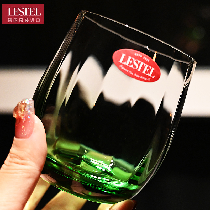 德国进口LESTEL彩色水晶玻璃杯子