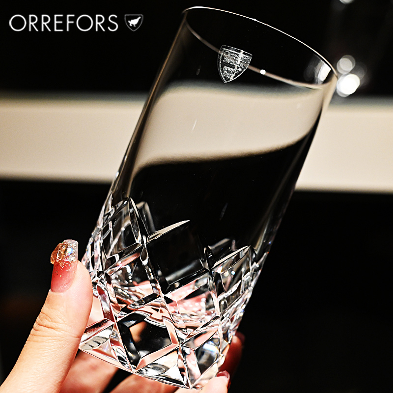 KOSTA BODA瑞典进口水晶玻璃威士忌调鸡尾酒洋酒杯高杯直身水杯子