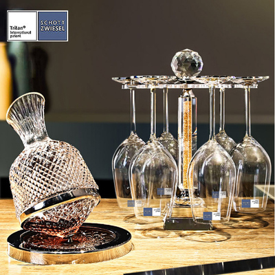 德国进口SCHOTT轻奢高档红酒杯子家用杯架不倒翁醒酒器高脚杯套装