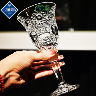 捷克BOHEMIA进口水晶玻璃轻奢高级感高脚红酒杯白葡萄酒杯子套装