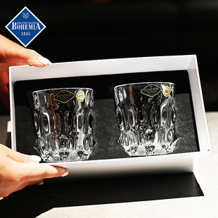 捷克BOHEMIA进口水晶玻璃威士忌杯果汁杯洋酒杯子醒酒器酒樽酒具