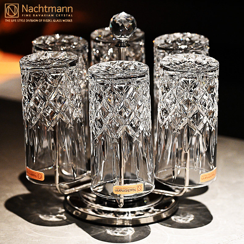 德国Nachtmann进口水晶玻璃威士忌洋酒杯纹理啤酒果汁水杯子套装