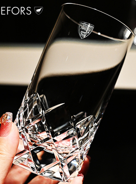 KOSTA BODA瑞典进口水晶玻璃威士忌调鸡尾酒洋酒杯高杯直身水杯子