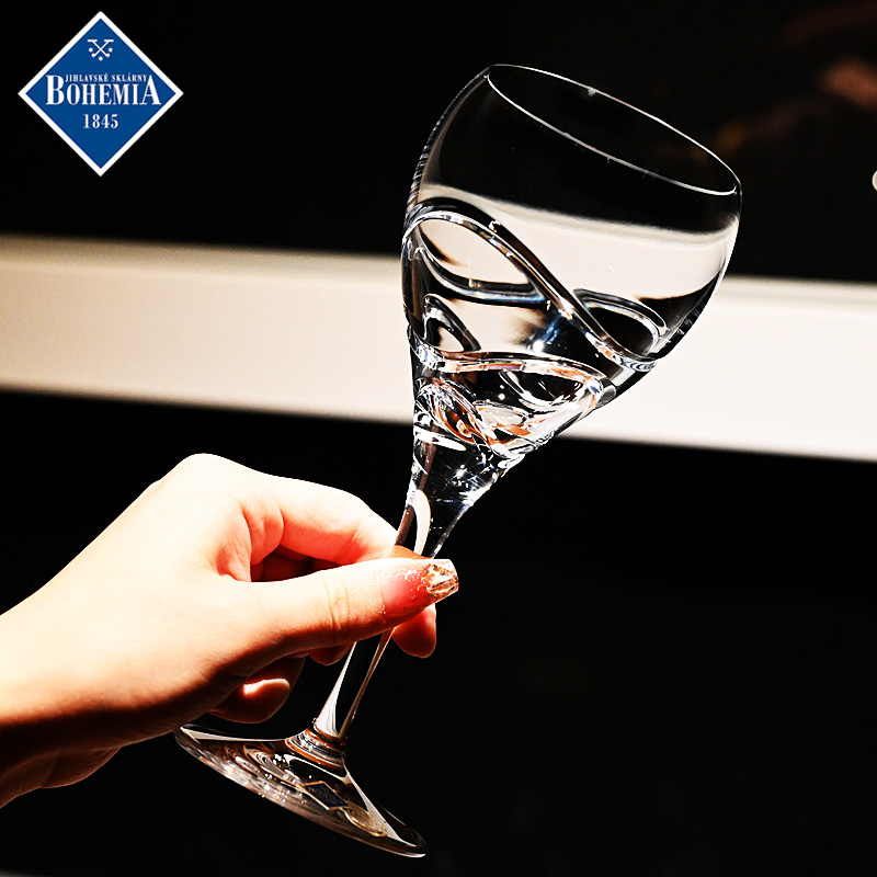 捷克进口水晶玻璃手工高脚杯套装