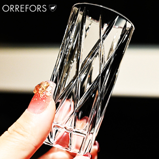 orrefors瑞典进口轻奢水晶玻璃一两口小直白酒杯烈酒调酒杯子套装