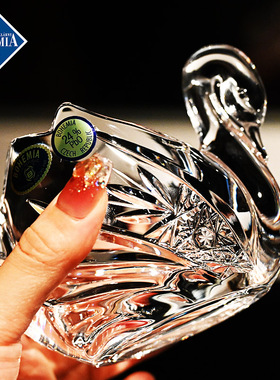 捷克进口BOHEMIA水晶玻璃天鹅缸