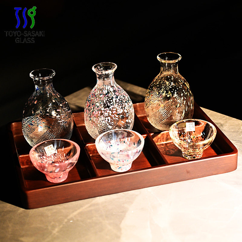 日本进口东洋佐佐木玻璃日式水墨风清酒壶烈酒清酒杯酒具托盘套装,餐饮具,白酒杯,淘宝优惠券,粉丝福利购,淘宝优惠卷