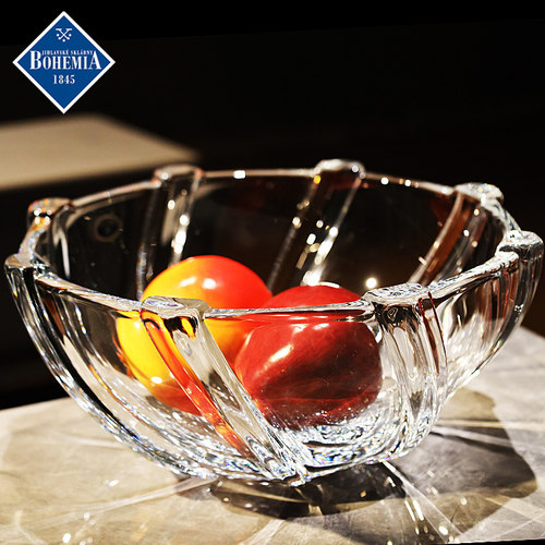 捷克进口BOHEMIA水晶玻璃果盘