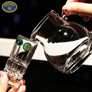 捷克BOHEMIA进口水晶玻璃一口杯小酒杯白酒杯盅烧子弹杯家用套装