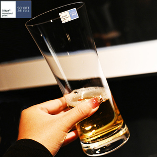 德国SCHOTT进口水晶玻璃高档轻奢家用小麦精酿黑啤酒杯子可乐杯子