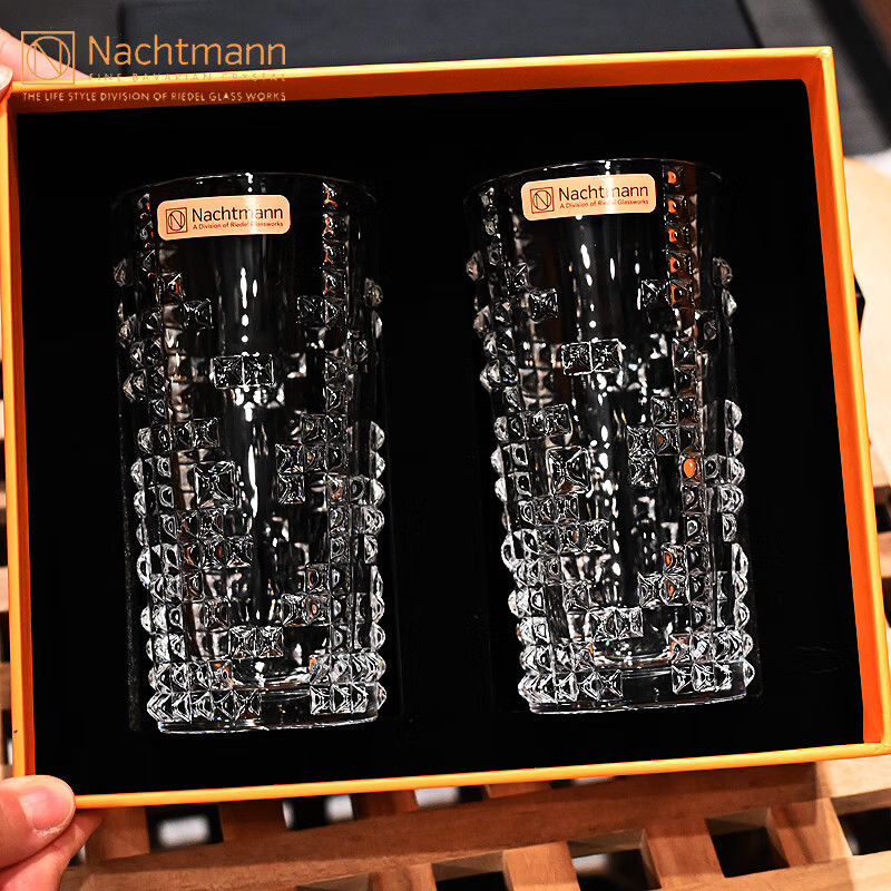 德国进口NACHTMANN水晶玻璃高档礼盒装威士忌洋酒杯果汁饮料水杯