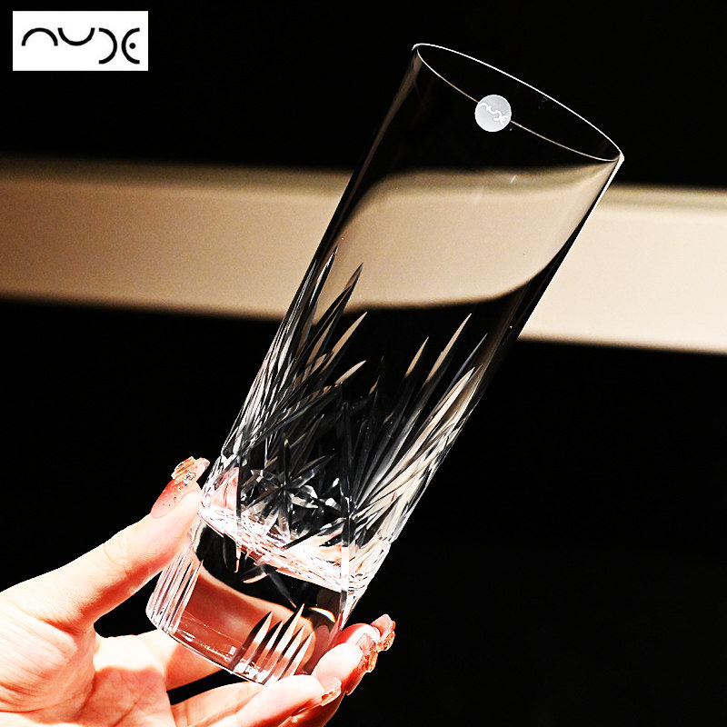 NUDE努德 土耳其进口水晶玻璃手工刻花果汁杯饮料杯水杯啤酒杯,餐饮具,啤酒杯,淘宝优惠券,粉丝福利购,淘宝优惠卷
