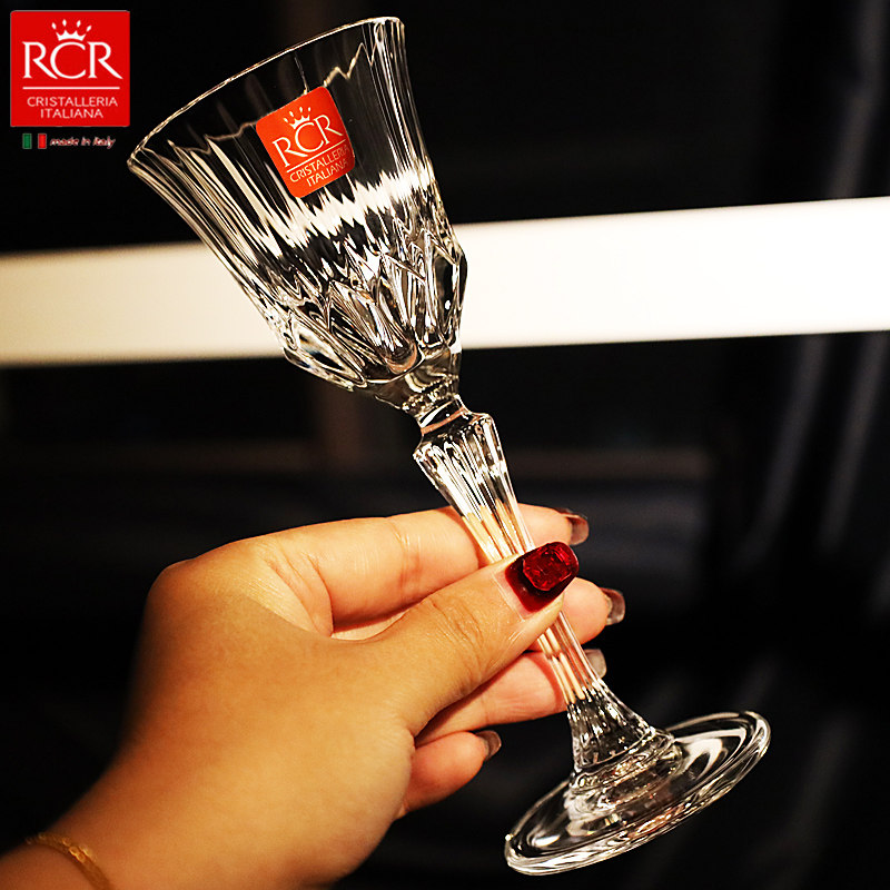 RCR意大利进口古典水晶玻璃高脚果酒杯香槟杯鸡尾酒杯甜酒气泡杯