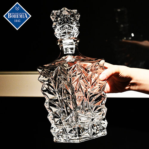捷克进口BOHEMIA水晶玻璃酒具 ins北欧风威士忌 高档送礼洋酒酒樽