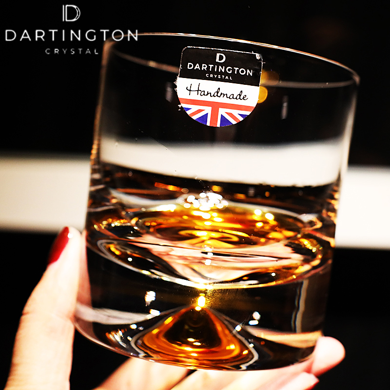 英国dartington进口厚底水晶玻璃威士忌酒杯家用高档轻奢洋酒杯子