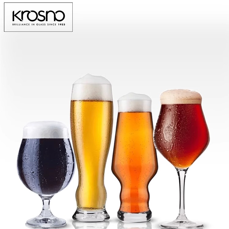 KROSNO波兰进口精酿黑啤酒杯酒吧大号扎啤杯大容量比尔森啤酒杯