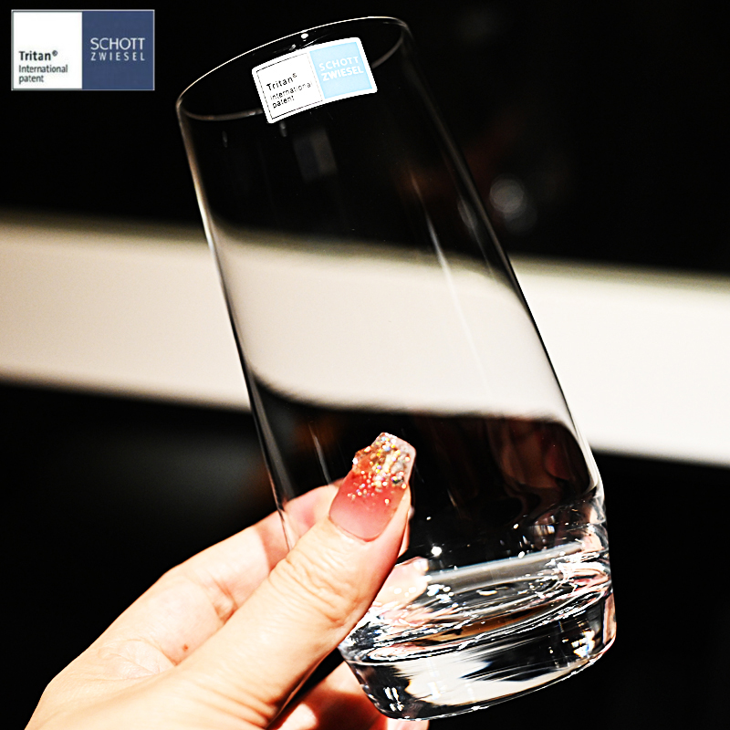 德国进口水晶玻璃调鸡尾酒杯圆身高水杯牛奶果汁饮料可乐啤酒杯子