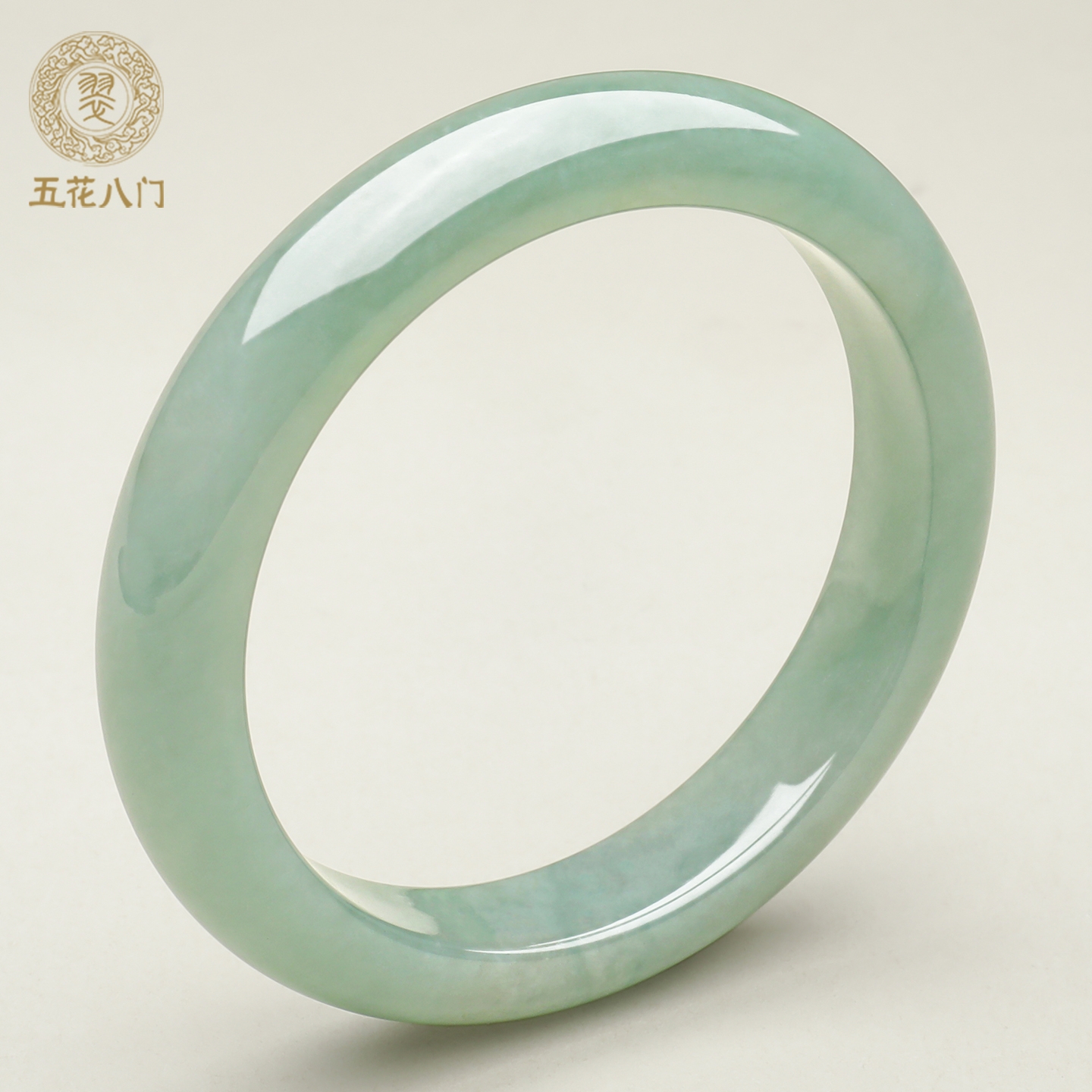 五花八门缅甸天然正品玉手镯春彩贵妃镯细糯冰种翡翠飘花玉镯子女