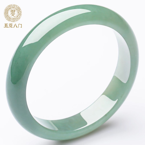 五花八门缅甸天然飘花翡翠手镯