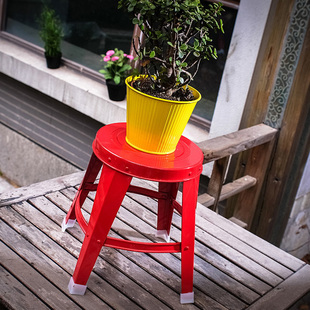 BD19出口田园欧美日韩铁制园艺植物花托花凳子景观板凳多色高品质