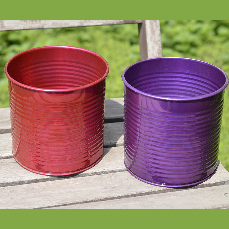 田园风日韩细条纹高品质小花盆