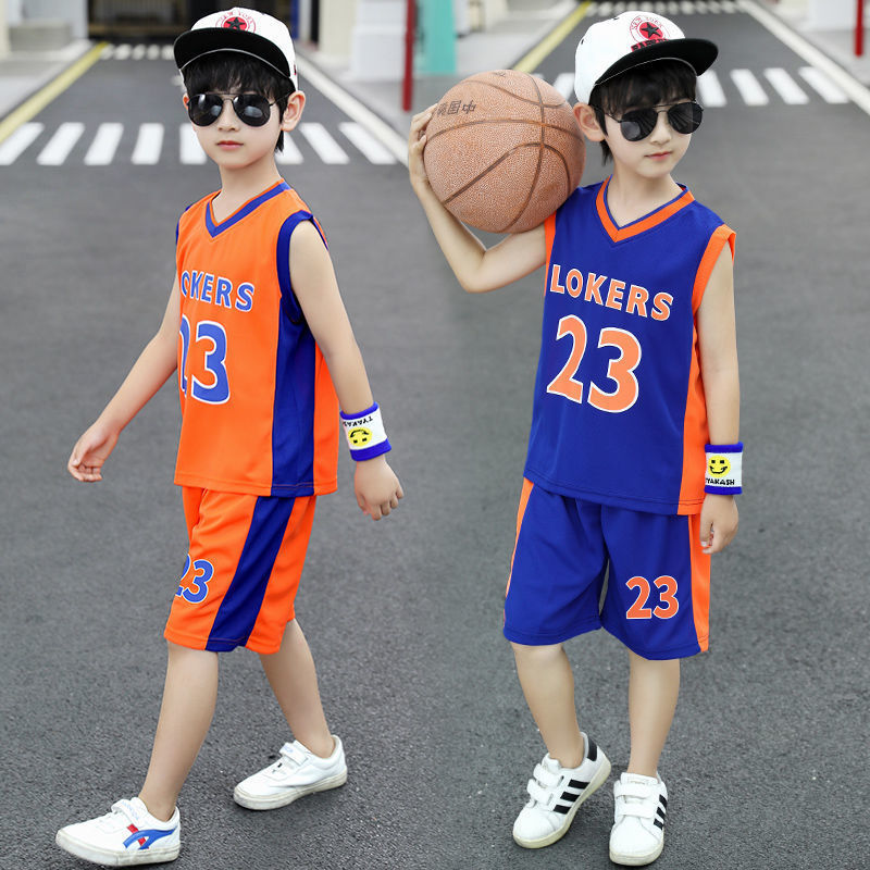 儿童装男童夏装套装2024新款夏季篮球服速干中大童运动薄款男孩潮