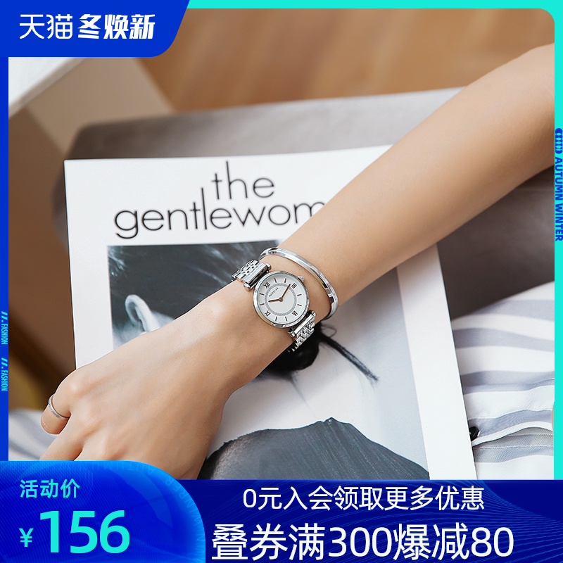 安歌女士手表女学生皮带简约潮流防水时尚款女2020新款时装石英表