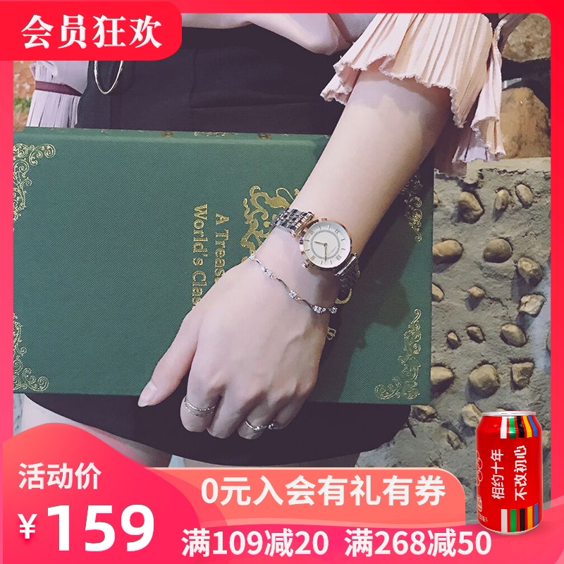 正品女士手表女表女生表简约钢带防水休闲时尚新款学生女式石英表